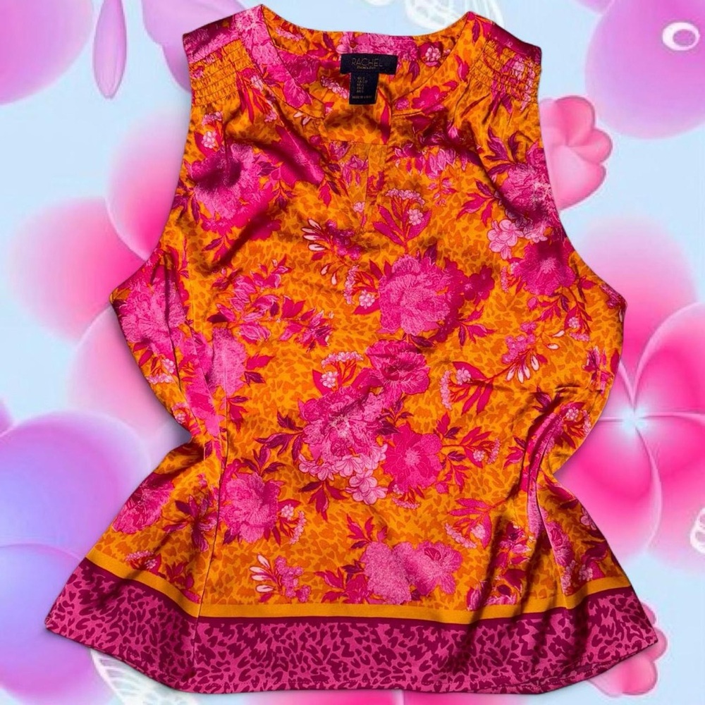 vtg y2k rachel roy mcbling indie mixed layered app sleeveless top, fits sm/md